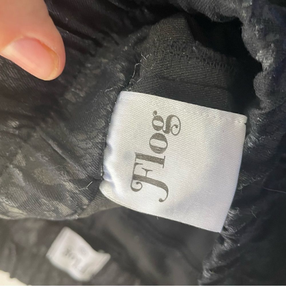 Bevy Flog Shely Black Python High Rise Drawstring Pants - Picture 7 of 8